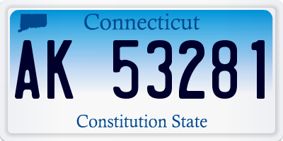 CT license plate AK53281