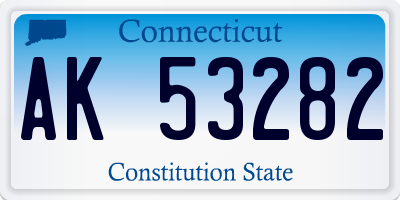 CT license plate AK53282