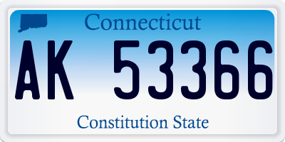 CT license plate AK53366