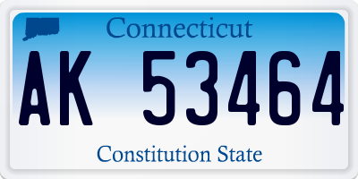 CT license plate AK53464