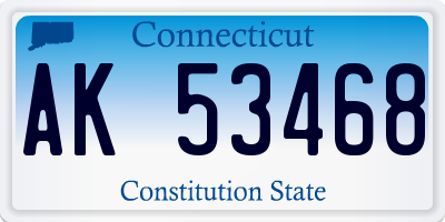 CT license plate AK53468