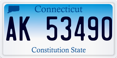 CT license plate AK53490