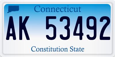CT license plate AK53492