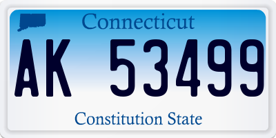 CT license plate AK53499