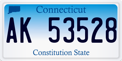 CT license plate AK53528