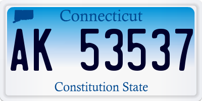 CT license plate AK53537