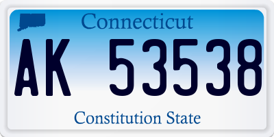CT license plate AK53538