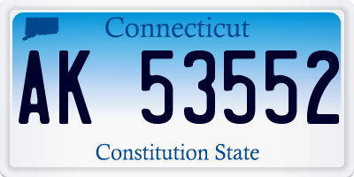 CT license plate AK53552