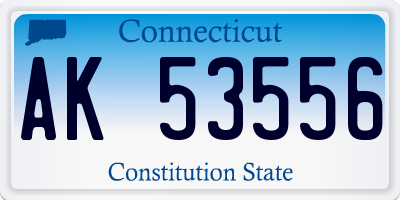 CT license plate AK53556