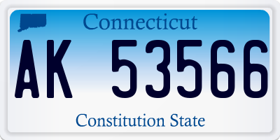 CT license plate AK53566