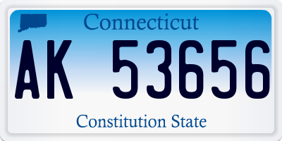 CT license plate AK53656
