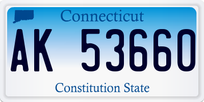CT license plate AK53660