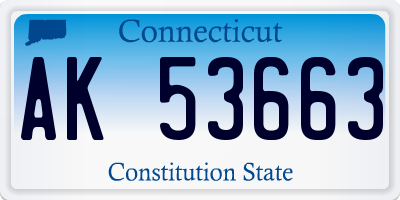 CT license plate AK53663