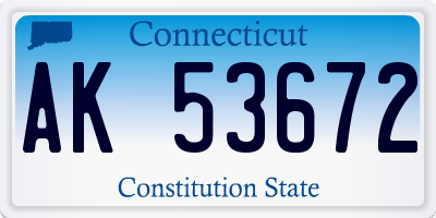 CT license plate AK53672