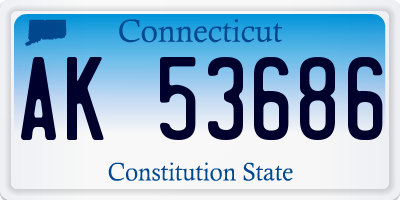 CT license plate AK53686