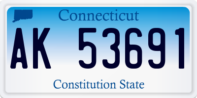 CT license plate AK53691