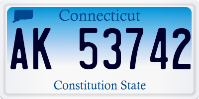 CT license plate AK53742