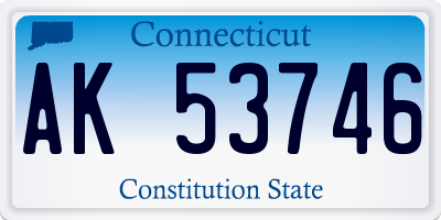 CT license plate AK53746
