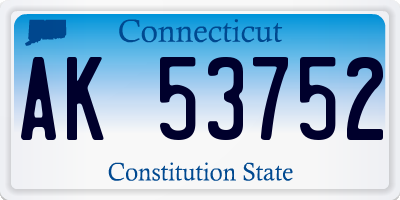 CT license plate AK53752