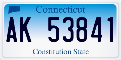 CT license plate AK53841