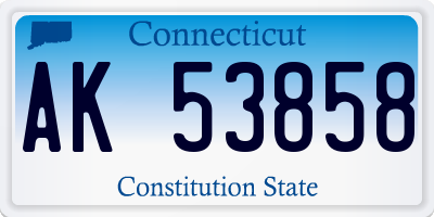 CT license plate AK53858