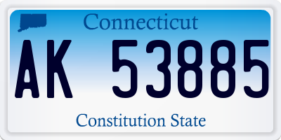 CT license plate AK53885