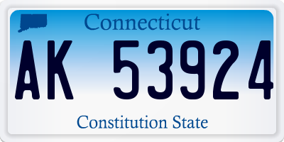 CT license plate AK53924