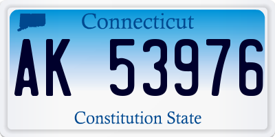CT license plate AK53976
