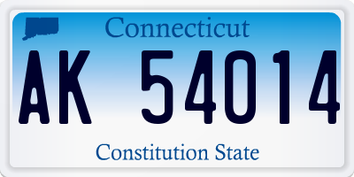 CT license plate AK54014