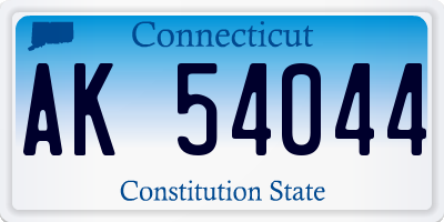 CT license plate AK54044