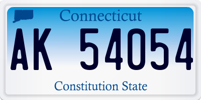 CT license plate AK54054