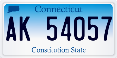 CT license plate AK54057