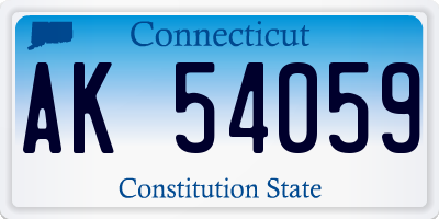 CT license plate AK54059