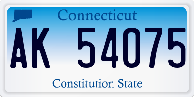 CT license plate AK54075
