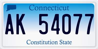 CT license plate AK54077