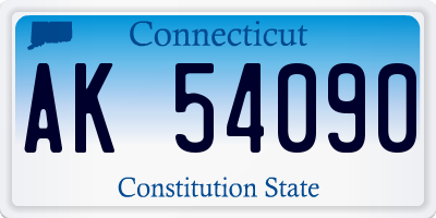 CT license plate AK54090
