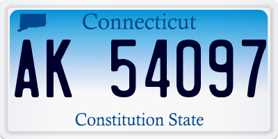 CT license plate AK54097