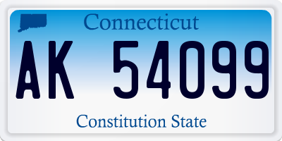 CT license plate AK54099