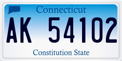 CT license plate AK54102