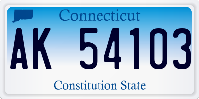 CT license plate AK54103