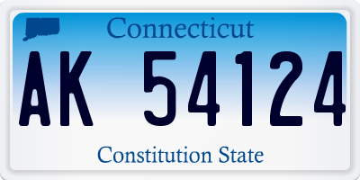 CT license plate AK54124