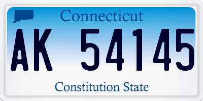 CT license plate AK54145