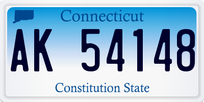 CT license plate AK54148