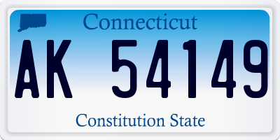 CT license plate AK54149
