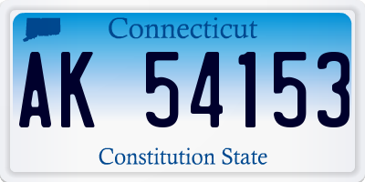 CT license plate AK54153