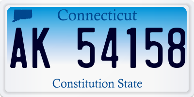 CT license plate AK54158