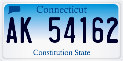 CT license plate AK54162