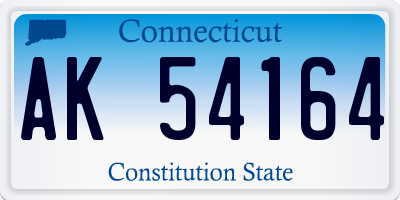 CT license plate AK54164