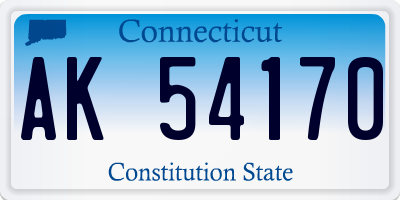 CT license plate AK54170