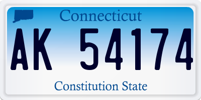 CT license plate AK54174